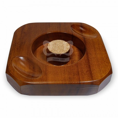 Cinzeiro Bertoldi Quadrado Madeira Maciça para Cachimbo